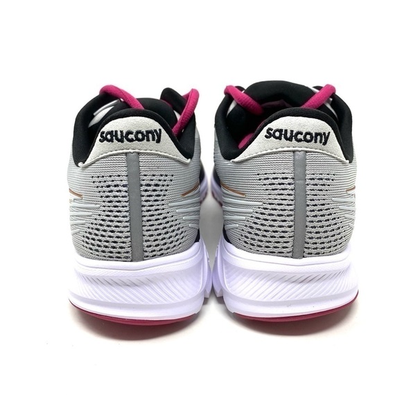Saucony Ride 14 Women's Running Shoes Fog, Cherry - Picture 3 of 8